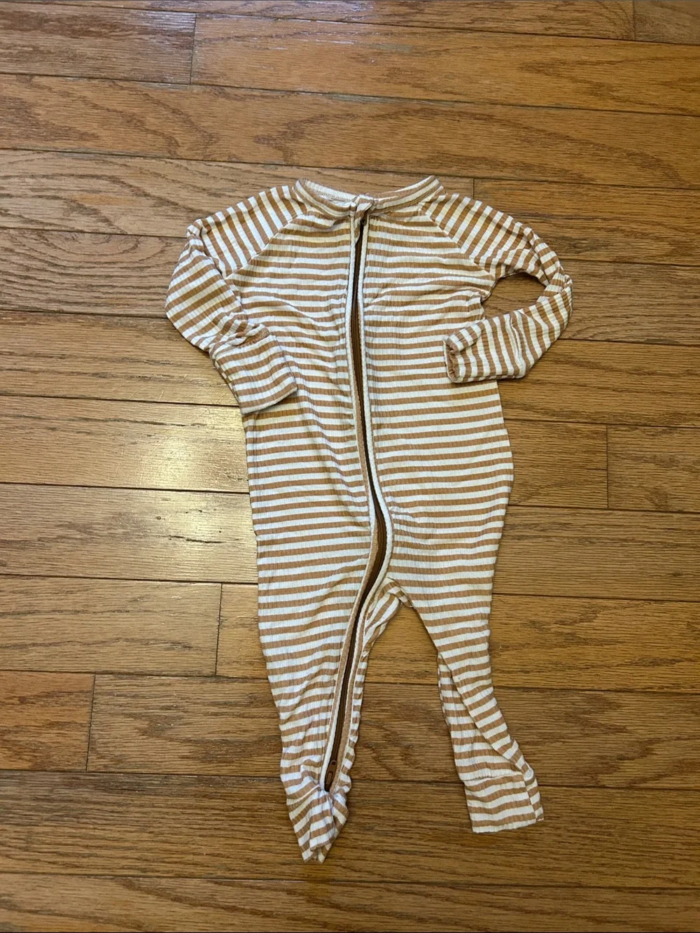 Kids Brown and Cream Two-Pack One-Piece Sleepers